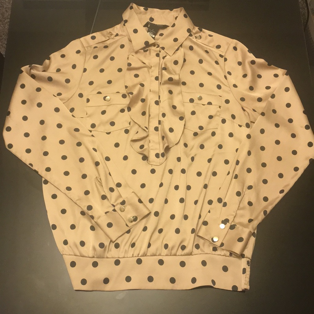 White House Black Market Poka Dot Blouse